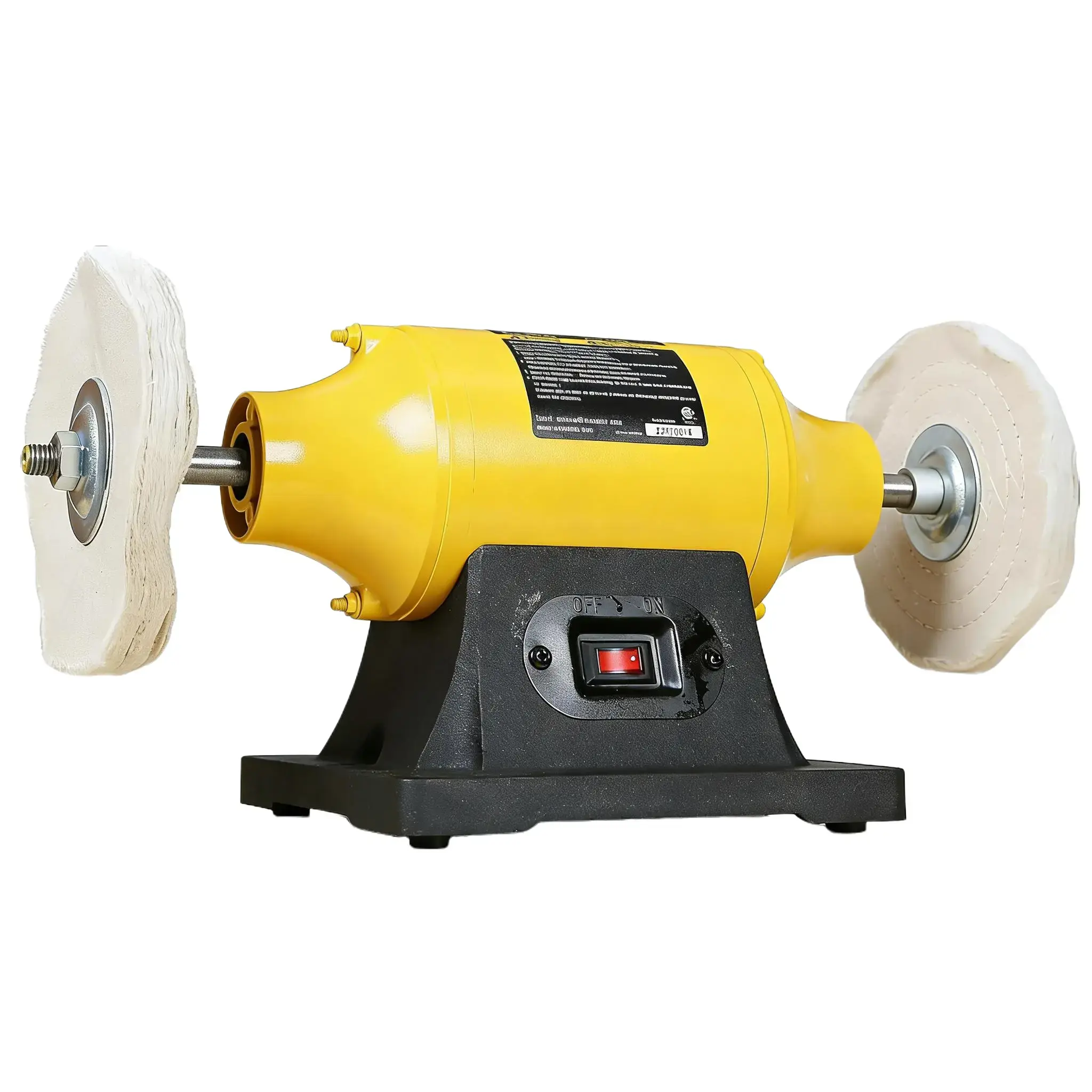 Woodskil 4.0A Bench Buffer Polisher, 6 Inch Jewelry Buffer Polishing Machine, 3450 RPM Bench Polisher with Hard & Flannelette Buffing Wheels for Metal, Jade, Jewelry, Knife, Wood, TLG-150BGC