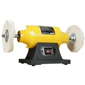 Woodskil 4.0A Bench Buffer Polisher, 6 Inch Jewelry Buffer Polishing Machine, 3450 RPM Bench Polisher with Hard & Flannelette Buffing Wheels for Metal, Jade, Jewelry, Knife, Wood, TLG-150BGC