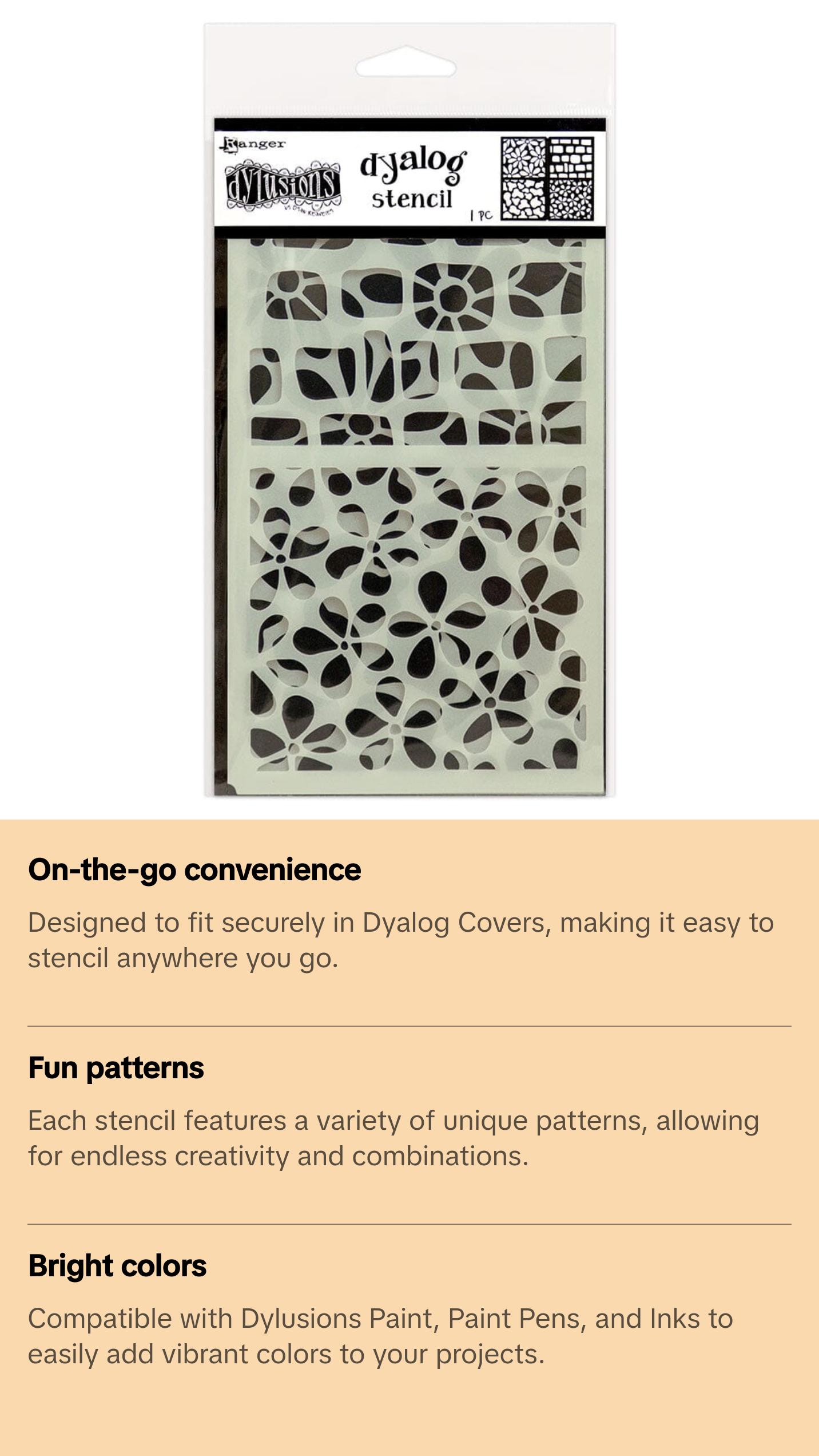 Dylusions Dyalog Stencil - Doodle It