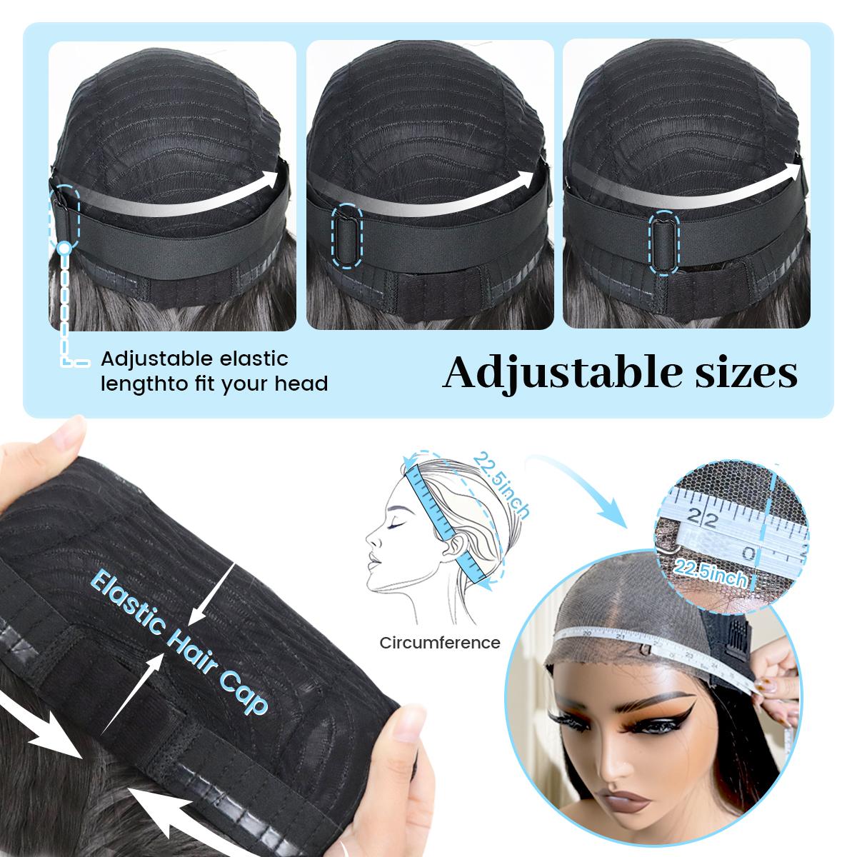 Ua Hair 9x7 Glueless Synthetic Lace Front Wig Wear And Go Pre Plucked Pre Cut Straight Wig Vivid Self Growing Clean Hairline with Tiny Knots Natural No Glue Wig