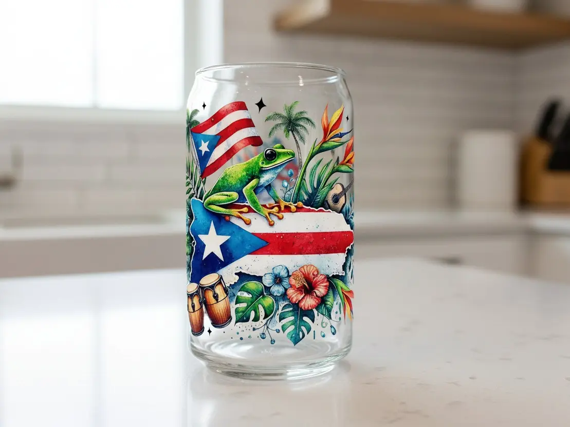 La Isla del Encanto - UVDTF wrap for cups/hard surfaces sticker