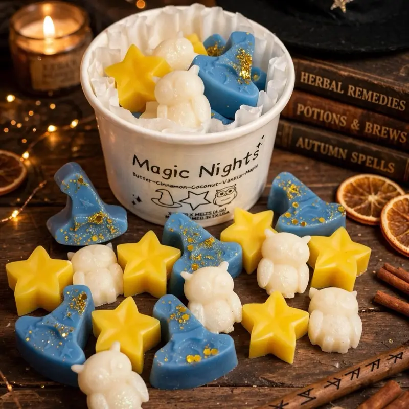 Magic Nights Wax Melts /Handmade natural Soy Wax, Fall-Halloween And Holiday Scent.