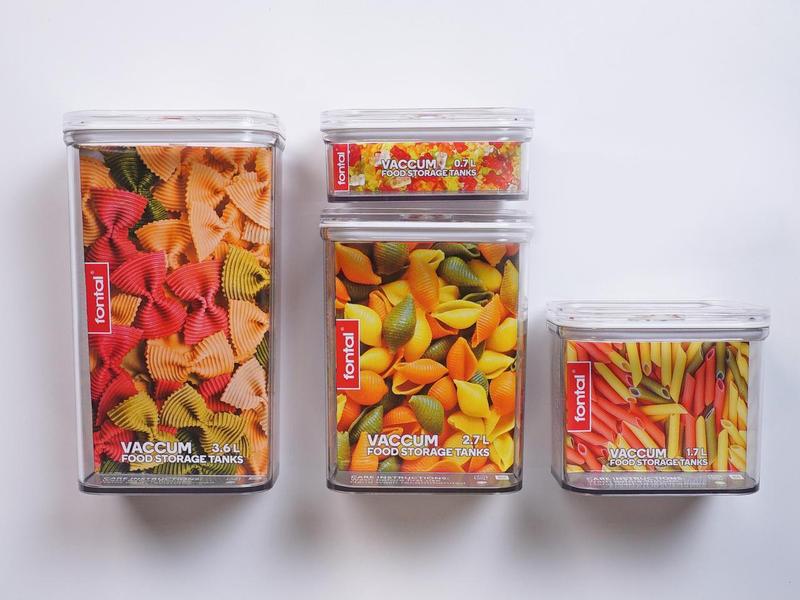 FONTAL Electric Vacuum Sealer Machine with 4 Airtight Food Storage Containers (0.7Qt / 1.8Qt / 2.8Qt / 3.7Qt) + 12 Vacuum Food Bags Gift