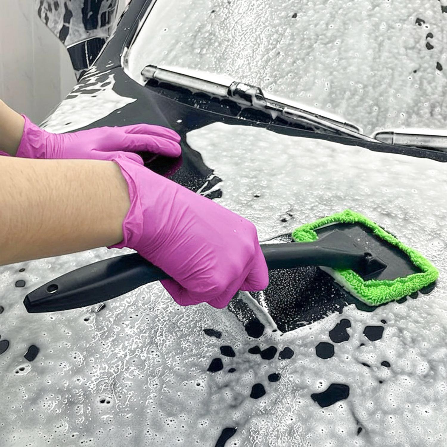 5/10Pair Durable Rose Red Nitrile Dishwashing Gloves,Non-Medical Grade, Latex-Free, Suitable for Permanent Makeup, Nail and Hair Services, Painting, Odor-Free Household Bathroom Cleaning Gloves, Multi Purpose Glove