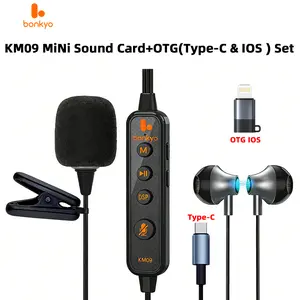 Bonkyo Sound Card Karaoke Headset with In-ear Monitoring | Voice Changer | Reverberation | Built-in Sound Card | Top Sound Quality | Karaoke Microphone | YourPortable Karaoke Headphones