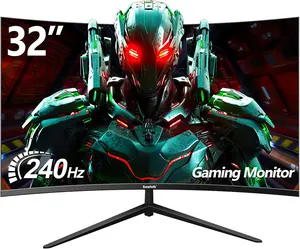 32 Inch  Curved Gaming Monitor 1800R PCScreen 240hz UWQHD 1920×1080  Support Wallmount