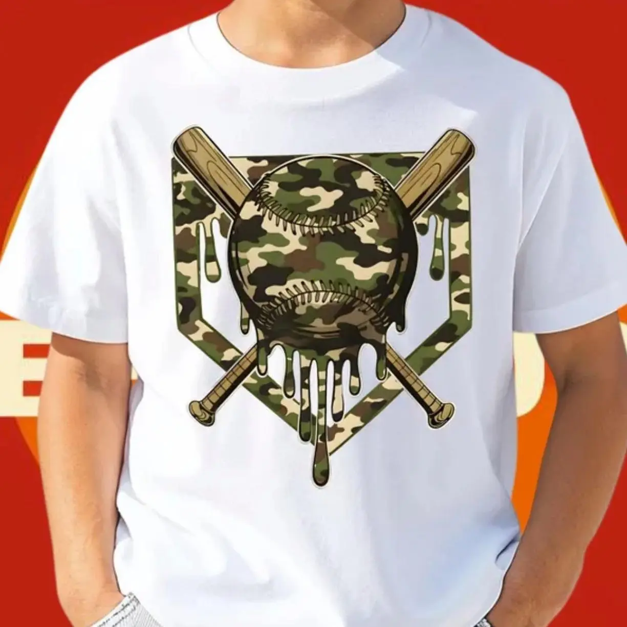 Youth And Adult Camo Baseball Shirt, softball player T-shirt, boys sports Graphic Tee, baseball drip Shirt
