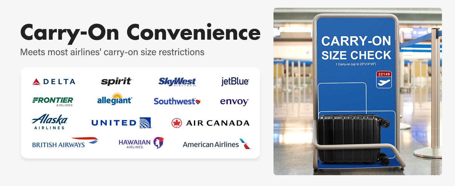 Lekesky 16 Inch Carry-On Luggage – Airline Approved Hardside Suitcase with TSA Lock, Spinner Wheels, Lightweight ABS Travel Bag for Men & Women