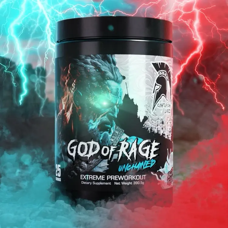 God of Rage UNCHAINED Pre Workout – 25 Servings | 6g Citrulline Malate, 3.2g Beta Alanine, 325mg Caffeine | Pump, Focus & Energy Support, Perfect for Experienced Pre Workout Users– By Centurion Labz