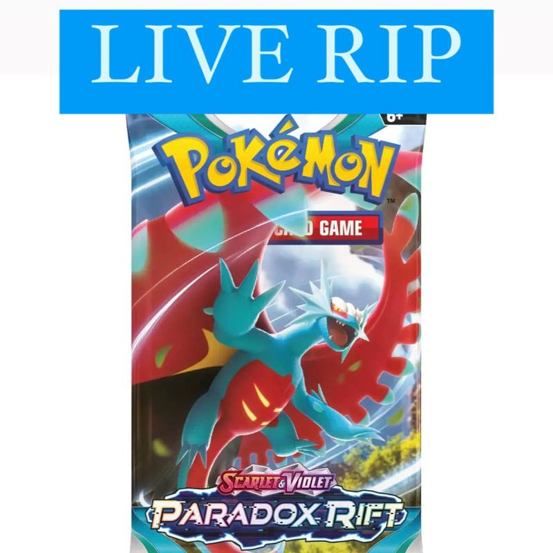 Pokémon TCG: Scarlet & Violet-Paradox Rift Booster Pack (LIVE RIP ...
