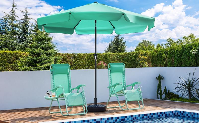 Yaheetech 2pcs Zero Gravity Recliners, Outdoor Patio Reclining Lounge Chair with Cupholder/Pillow, Set of 2 Foldable Lounge Camping Chair