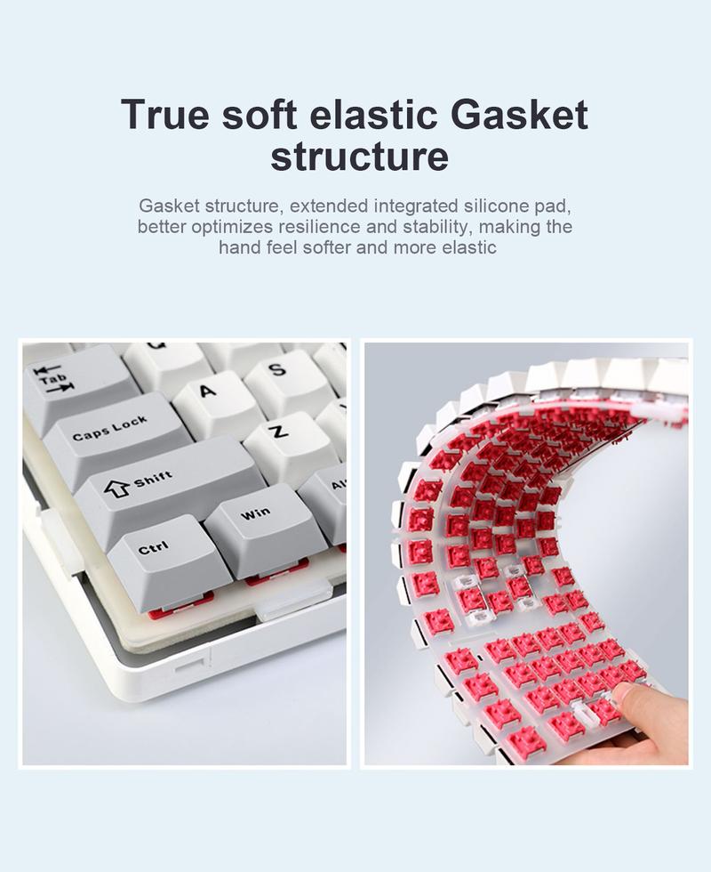 AULA F99 Wireless Mechanical Gaming Keyboard, Numpad Tri-Modes 2.4G Bluetooth Compatible Hot Swappable Custom Keyboard, Pre-lubed Linear Switches, Gasket Structure, RGB Rainbow Backlit Keyboard for Office Computer Creamy Keyboard TikTokShopfalldealsforyou