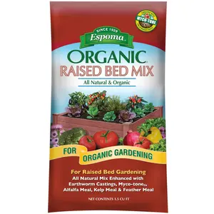 Espoma Organic Raised Bed Mix, All Natural and Organic Potting Soil Mix for Raised Garden Beds, for Organic Gardening, 1.5 cu ft
