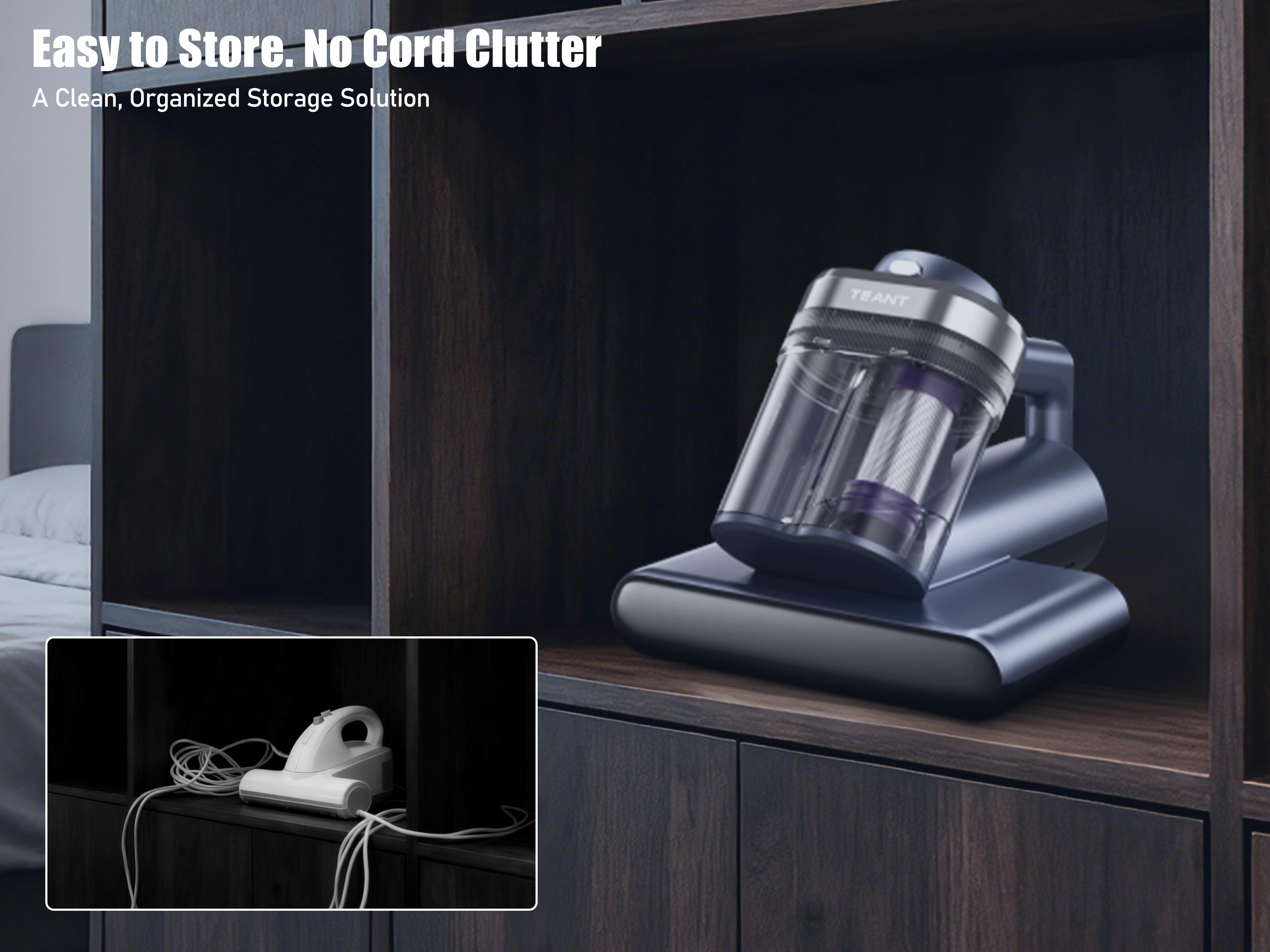 2026 Teant Upgraded Cordless Mattress Vacuum Cleaner, 18KPa Powerful Suction with UV-C Light, 149°F Hot Air, HEPA Filter, LED Display & Aroma Function for Bed, Sofa, Couch and Carpet