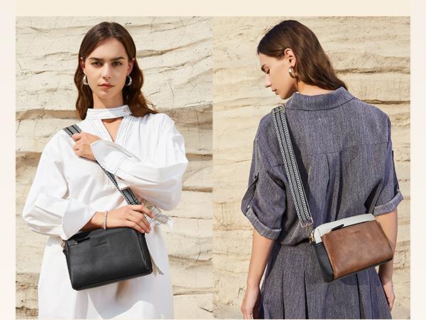 [Valentine's Day Gift] BOSTANTEN Crossbody Bag for Women Vintage Crossbody Purse Women Handbag Small Tote Bag with Adjustable Strap