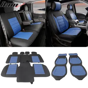 PU Leather Car Seat Cover for Ford F150 Crew Cab 2009-2025 w/ Pocket