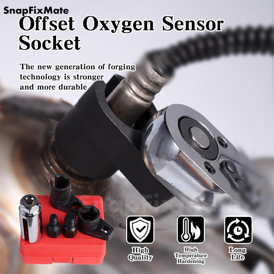 GJANSH 1PC/5PCS Forged O2 Oxygen Sensor Socket & Thread Chaser Set – Automotive Tool for Sensor Removal，fathersdaygift fathersdaygift