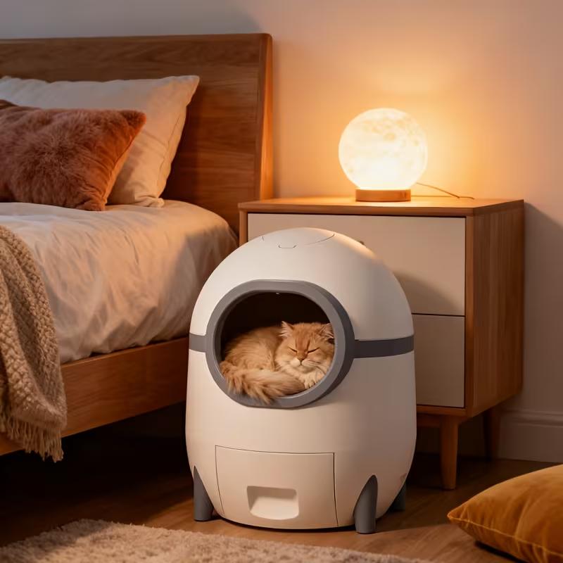 Christmas/Birthday Gift Smart Automatic Cat Litter Box White - APP Remote Control, Self-Cleaning, Odor Removal, Safe Anti-Pinch & Weight Tracking for Medium Cats & Kittens Christmas/Birthday Gift Smart Automatic Cat Litter Box White - APP Remote Control, Self-Cleaning, Odor Removal, Safe Anti-Pinch & Weight Tracking for Medium Cats & Kittens