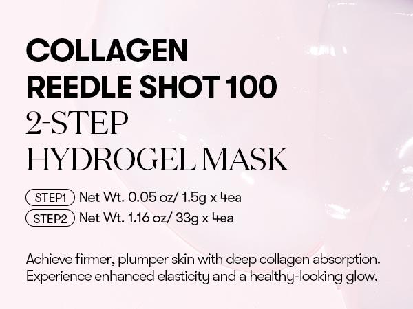 [VT Official] Color Reedle Shot 100 2-Step Hydrogel Mask 4EA for Every Skin Concerns, 3 hour Korean Hydrogel Mask, Plumping & Pore Care, Korean Glass Skin, Retinol & Centella Asiatica, Transparent Mask, Reedle Shot Mask