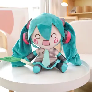 32cm/12.6in Hatsune Miku Plush Doll Anime Plush Classic Deep Sea Hatsune Miku Spring Onion Plush Toys Cartoon Girl Pillow Ornaments New