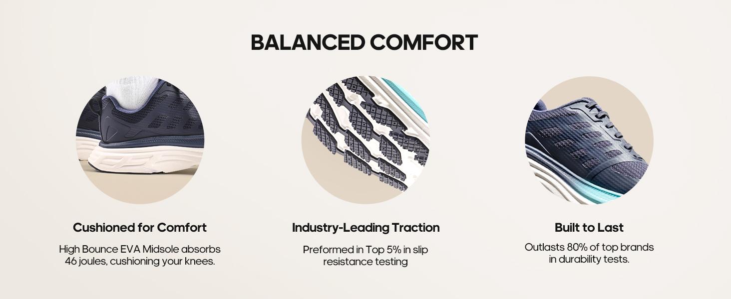 NORTIV 8 [ActiveFloat] Women's Walking Shoes Cushion Running Tennis Shoes Non-Slip Comfortable Breathable Workout Gym Sports Athletic Sneakers Casual Running Shoes Lightweight Running Jogging Shoes