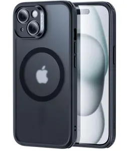 ESR for iPhone 15 Case, Translucent Matte Case, Compatible with MagSafe, Military-Grade Protection, Classic Series, Frosted Black