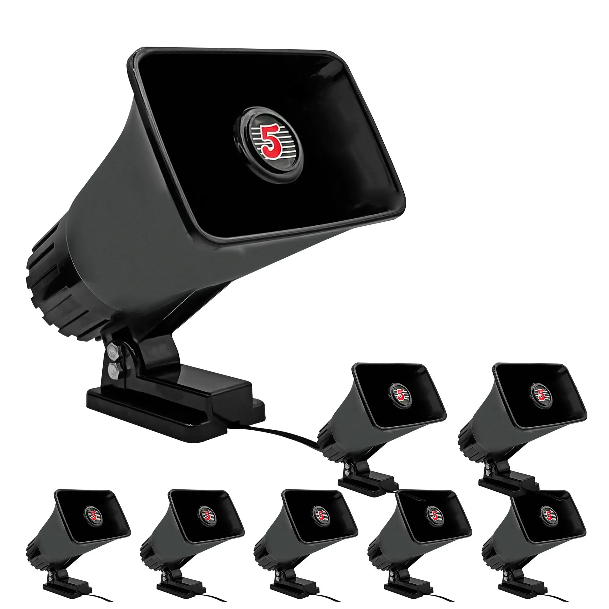 5 Core 6 Inch PA Horn 200W Loud Speaker 8Pc Bull Horn Loud Audio 8Ohm All Weather Indoor Outdoor Use