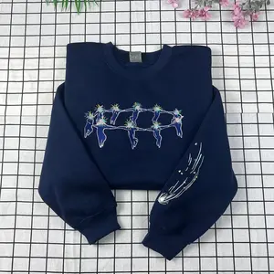 Howl’s Moving Castle Embroidered Sweatshirt – Calcifer & Shooting Star Design, Studio Ghibli Inspired, Unisex Cozy Hoodie, Anime Gift