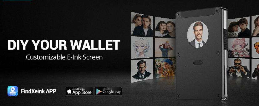 2026 New Arrival DIY E-Ink Screen Air Card pack Minimalist Smart Wallet, Ultra-thin RFID Credit Card Holder for Men and Women Gift for Husband Wife Daughter Father Son Boyfriend