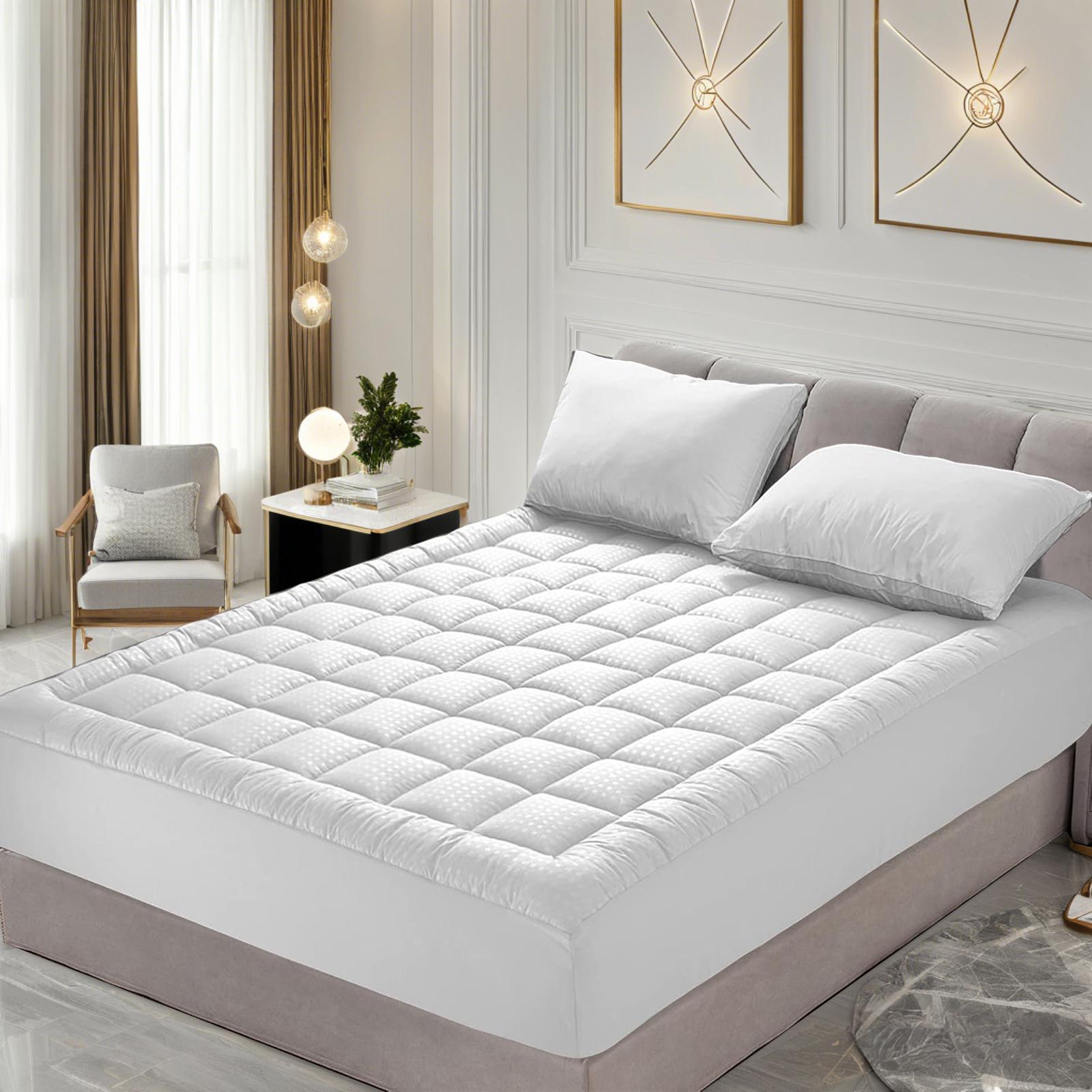 WeCharmer Mattress Pad(500g) Quilted Mattress Protector - Breathable, Soft, Cool, Comfortable, 8-21 Inch Deep Pocket, Breathable Design