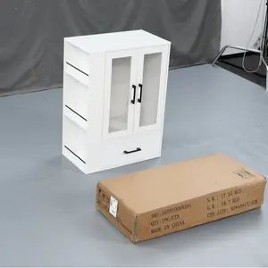 Small Size Wooden Dog Closet with LED Lights, Pet Wardrobe Organizer | Storage Cabinet for Dog & Cat Clothes, Toys, Food | Multi-Use Furniture