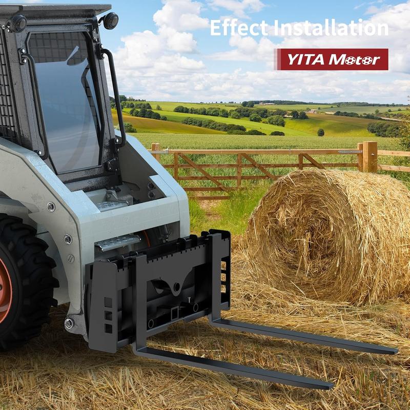 42" Pallet Fork Blades 2500lbs Capacity Forklift Blades for Tractors Loaders Skid Steer Attachment Steering Truck Tires Parts Vehicle