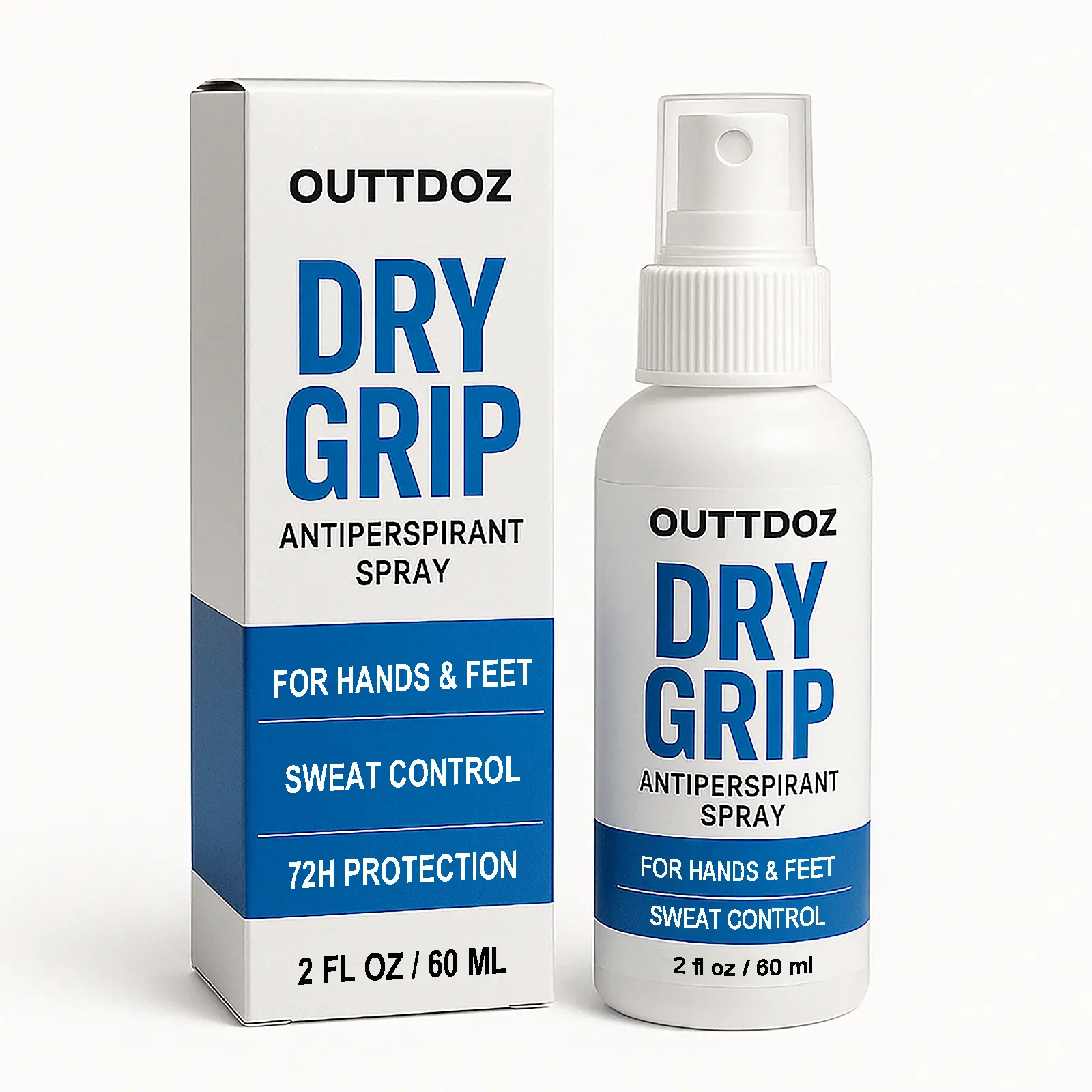 DryGrip Active Spray Antiperspirant for Hands & Ft - 15% Aluminum Chloride Extra Strength Sweat Control, Glycerin-Infused Grip Enhancer for Adult Athletes (Dance), Gentle Long Lasting Daily Use for Sensitive, All Skin Types, Climbing, Gymnastics, Active S