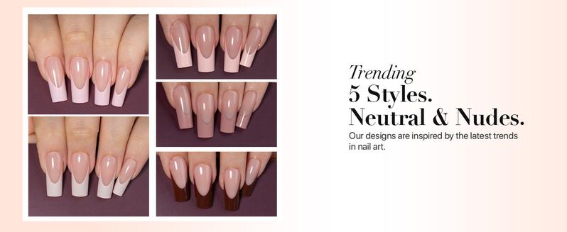 SXC Cosmetics X-Pro Tips French Tip Press On Nails, Skin Tone Series Starter Kit for DIY Nail Art Nail Polish Polish Gel Extension Nailcare SXC Cosmetics X-Pro Tips French Tip Press On Nails, Skin Tone Series Starter Kit for DIY Nail Art Nail Polish Polish Gel Extension Nailcare