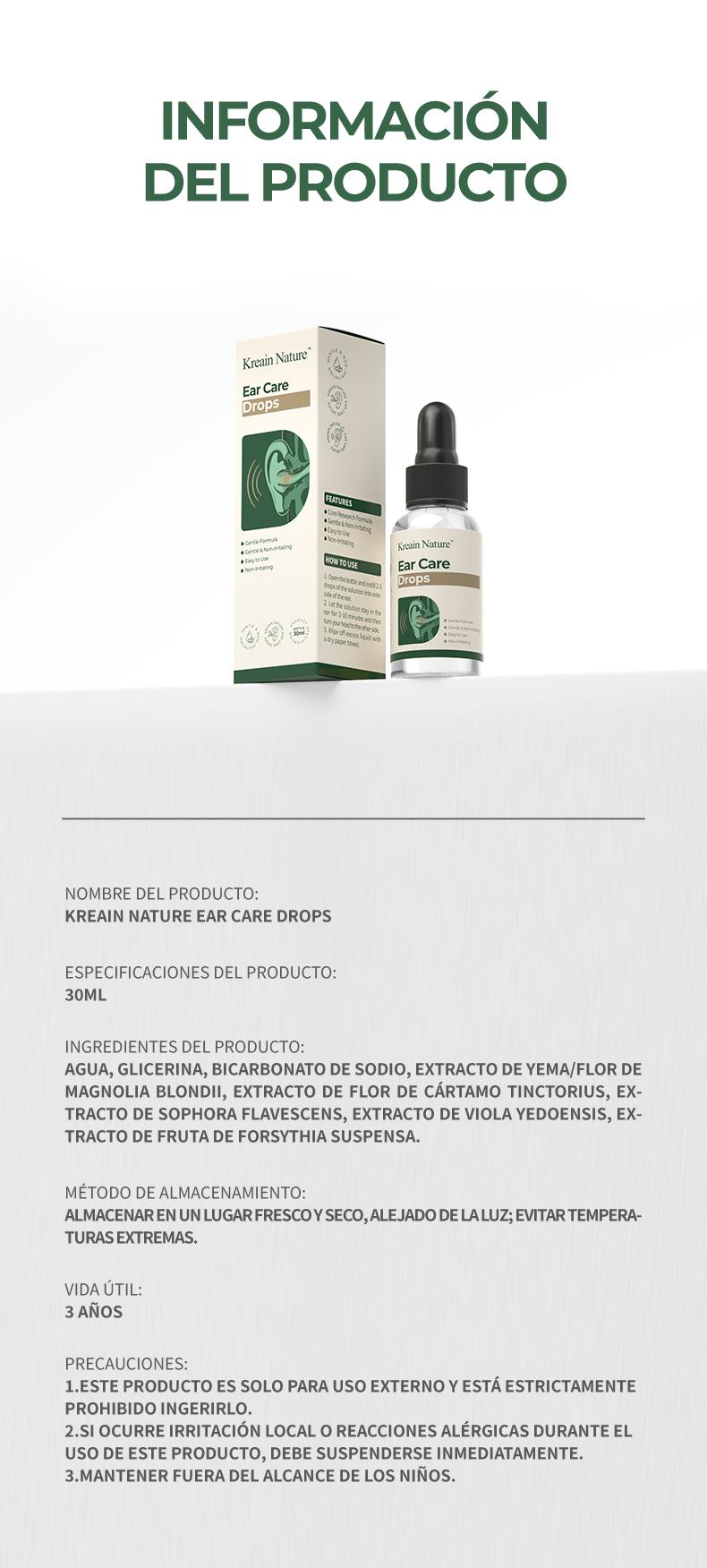 【Buy 1 Get 1 Free】Kreain Nature 4 Ear Care Drops Gentle Formula, Non-Irritating Gentle Formula, Easy to Use & Portable dealsforyoudays