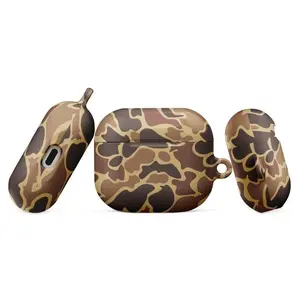 Camo AirPods Case - Trendy Duck Hunting Camouflage Protective Cover - Unique Outdoorsman Gift for Dad, Husband & Hunters - Durable Shockproof Earbud Skin