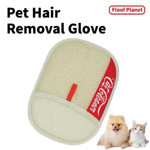 2026 New Pet Hair Electrostatic Removal Glove Reusable For Cat & Dog Hair Removal On Furniture, Carpet, Car Seat, Couch, Clothing (No Battery Needed) Pink Black Shedding Grooming Kit Upgrade Version