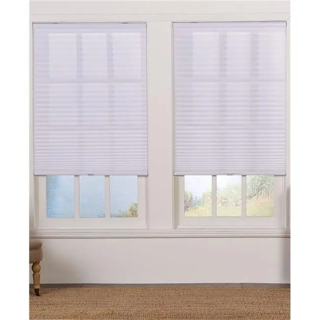 Safe Styles UBD35X64WT Cordless Sun Protection Light Filtering Pleated Shade - White, 35 x 64 in.