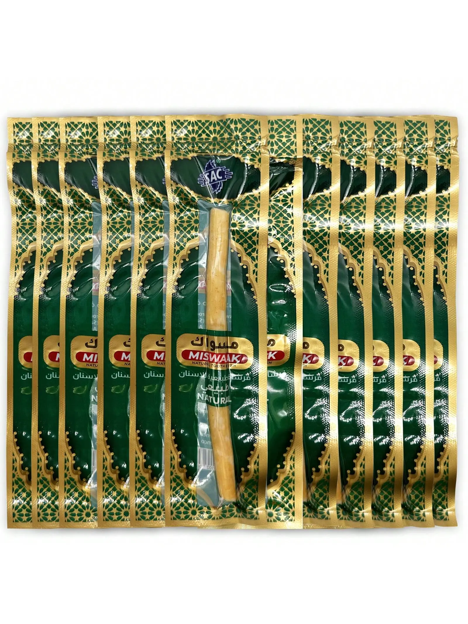 Natural Miswak Sticks  - Vacuum Sealed Natural Flavor from Original Authentic Arabic Plants- for Healthy Gums, Teeth, and Fresher Breath natures toothbrush No Water Required Antibacterial, Oral  Cleanser