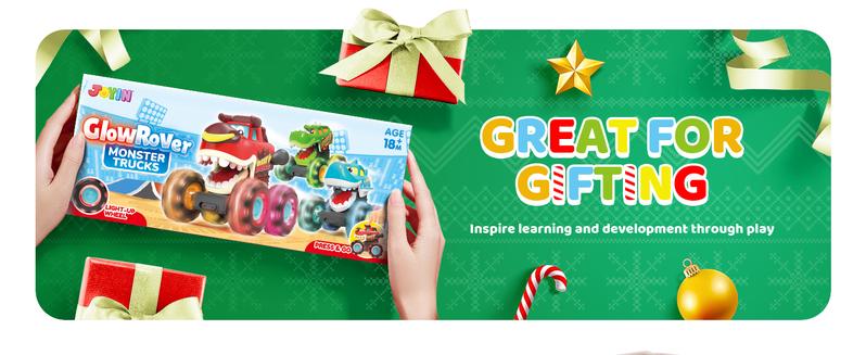 3 Pack Monster Truck Toy, Motion Activated Light-Up Cars ,Garbage Truck , Press & Go Cars for Boys Girls, Christmas Gifts for Kids Outdoor Play Baby Toy Present, Valentine's Day Gifts for Kids