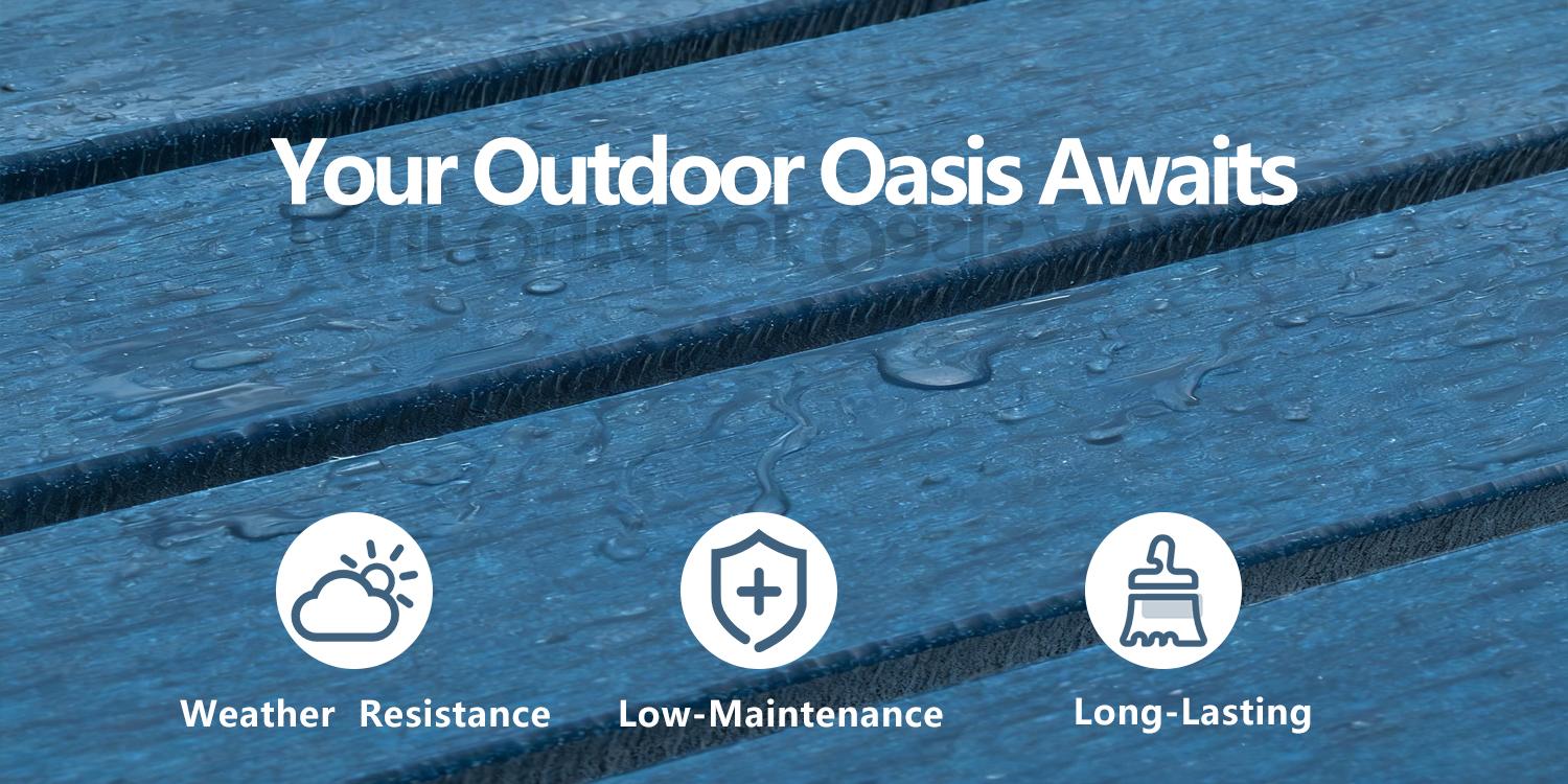 RIMIKING HDPE Chair & Side Table Set with Built-In Cup Holder, Weather-Resistant, Low-Maintenance, 304 Stainless Hardware，QWY-1SET