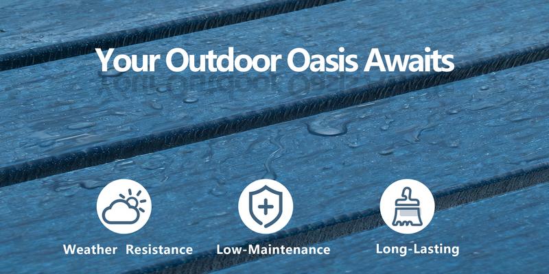 RIMIKING HDPE Chair & Side Table Set with Built-In Cup Holder, Weather-Resistant, Low-Maintenance, 304 Stainless Hardware，QWY-1SET