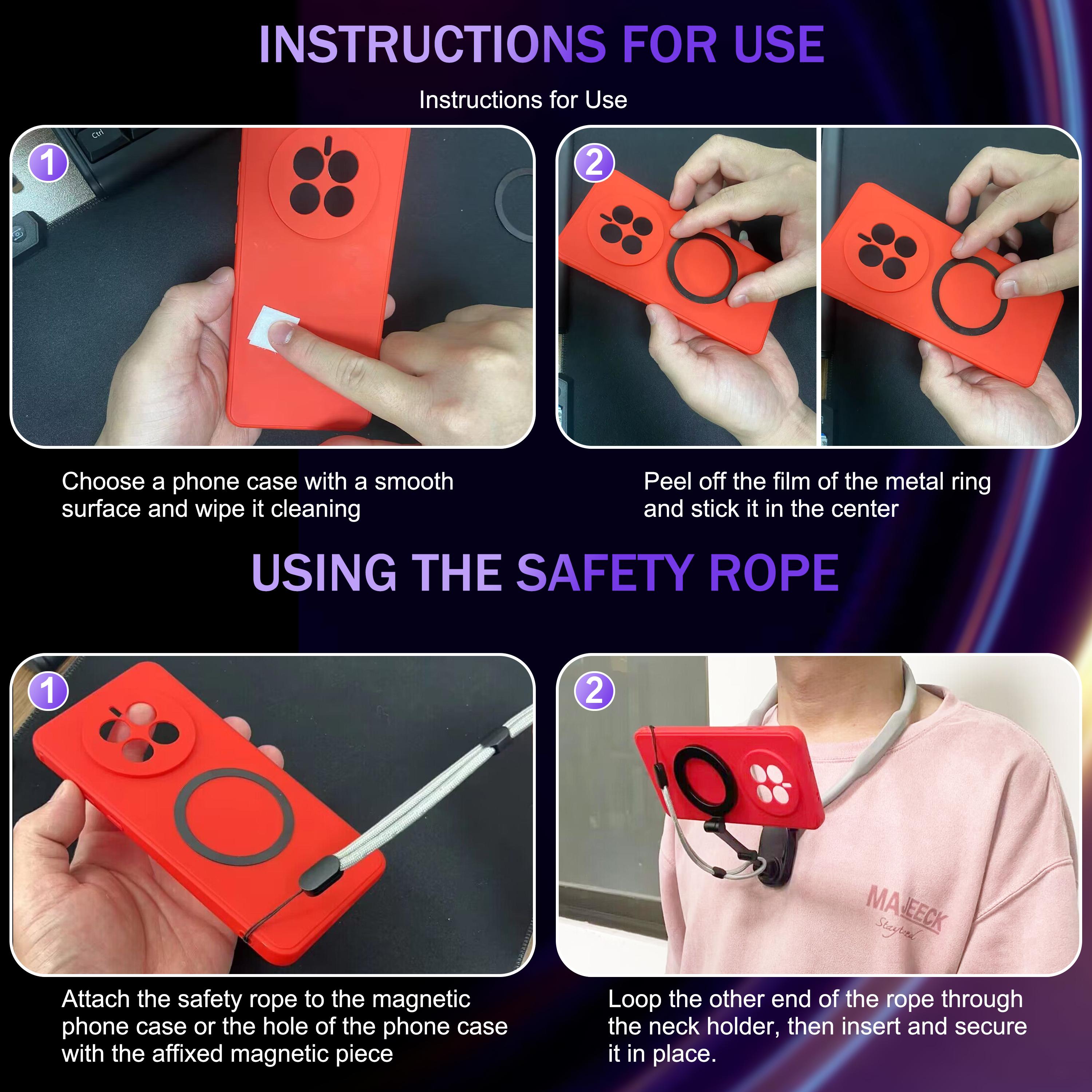 Hands-Free Magnetic Neck Mount for Phones – POV Vlog Holder with Chest Strap for iPhone 17,,16, 15, 14, Android