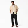 Dickies Worn In Double Knee Work Pants, 100% Cotton, Loose Fit Full Zip, Workwear Style Baggy Black Pants Casual Work Pant Classic