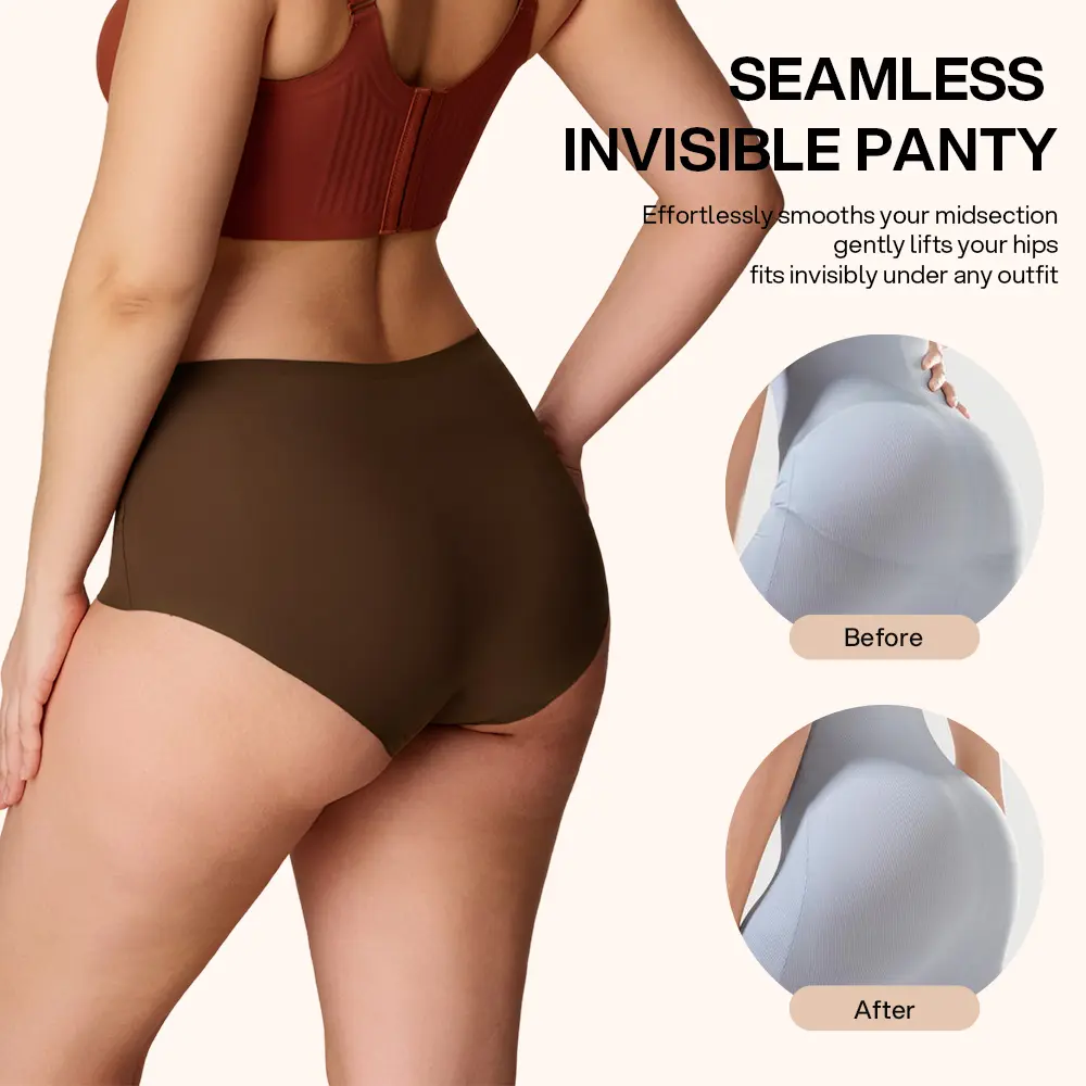 LILYLOVE Women's Classic 7-Pack Multicolor Seamless High-Waisted Panties, X-Cross Butt Lifting Full-Coverage Breathable No-Show Knickers, Soft Stretch Underwear for Everyday Wear (Size S-3XL), 7 Pack-Multicolor A, Breathable Seamless, Soft Comfy Panty