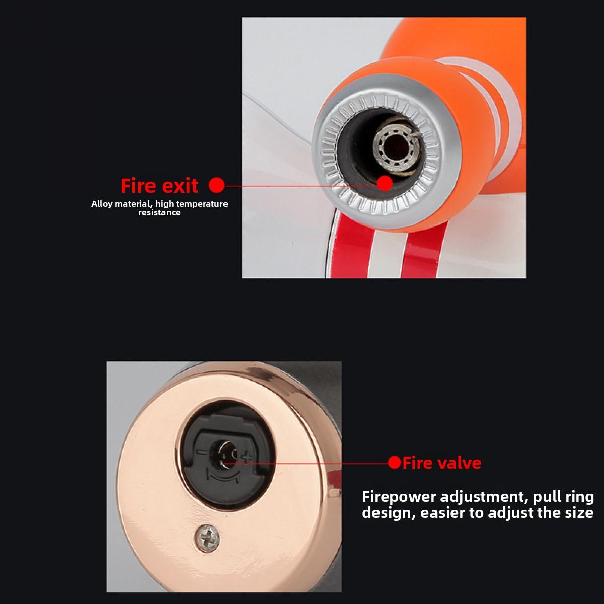 High Temperature Direct Injection Gas Lighter Windproof Refillable Butane Torch In Novelty Bowling Ball Shape For Camping BBQ Gifts(No Flue)