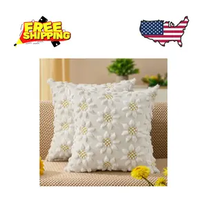 Spring Summer Pillow Covers 18x18 inch Set of 2 Farmhouse