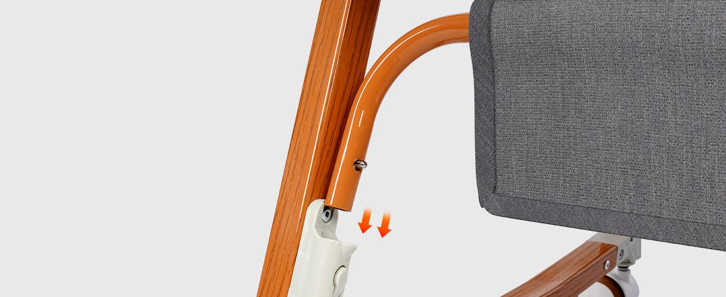 Baby Bassinet Sleeper, 6 Height Adjustable Cribs, Easy to Fold Portable Crib Side Bassinet, Swing Cradle Bed Side Sleeper with Ventilated Net&Wheels