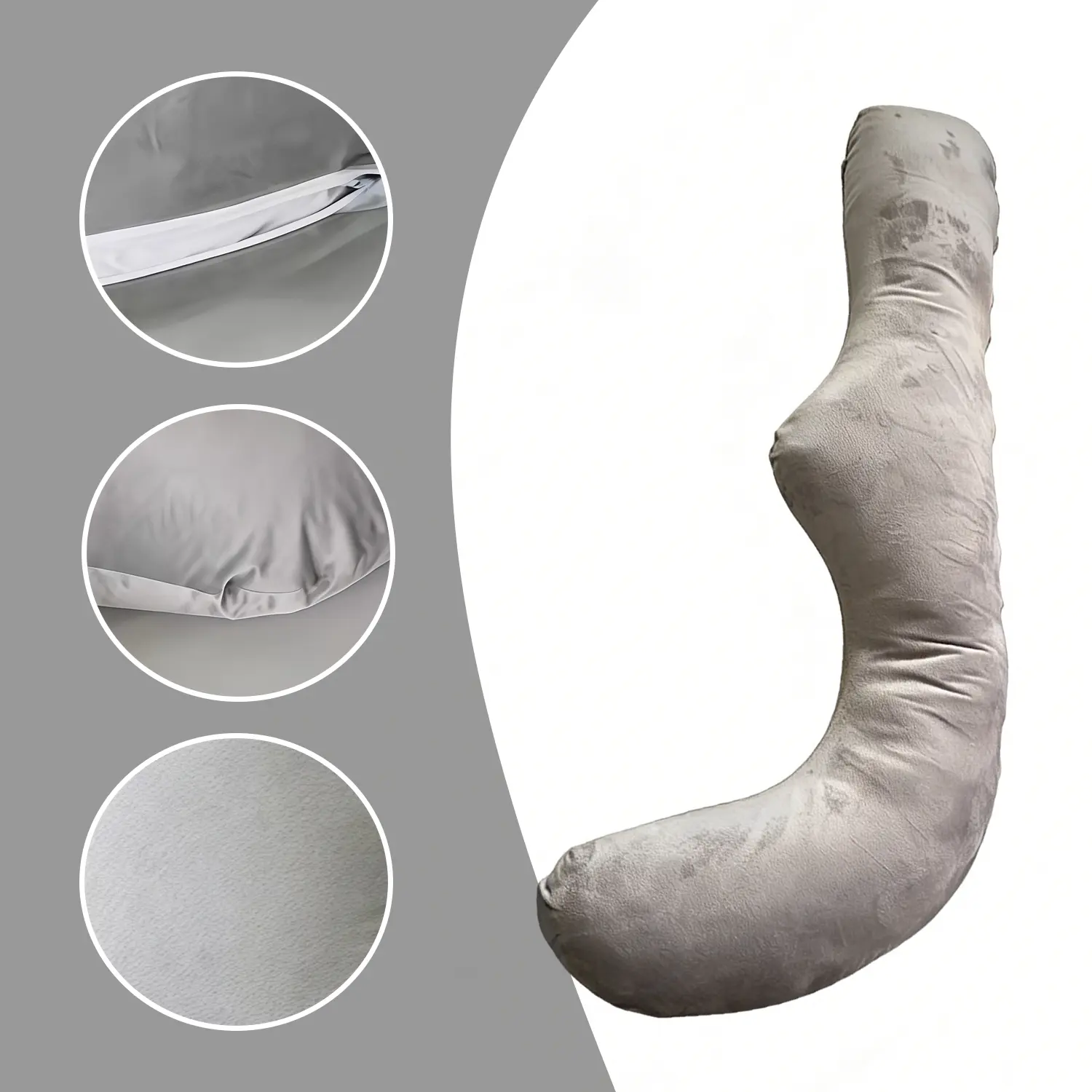 J-Shape Pillow - Soft Comfortable Design with J-Shape Fits Your Neck and Shoulders, Ideal for Home-Office Travel, Relax Any Setting, Versatile Bedding Accessory, J-Shaped Form