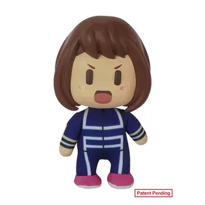 My Hero Academia - Ochaco Uraraka Sportswear Plastic Head Movable Plush 4.5"H